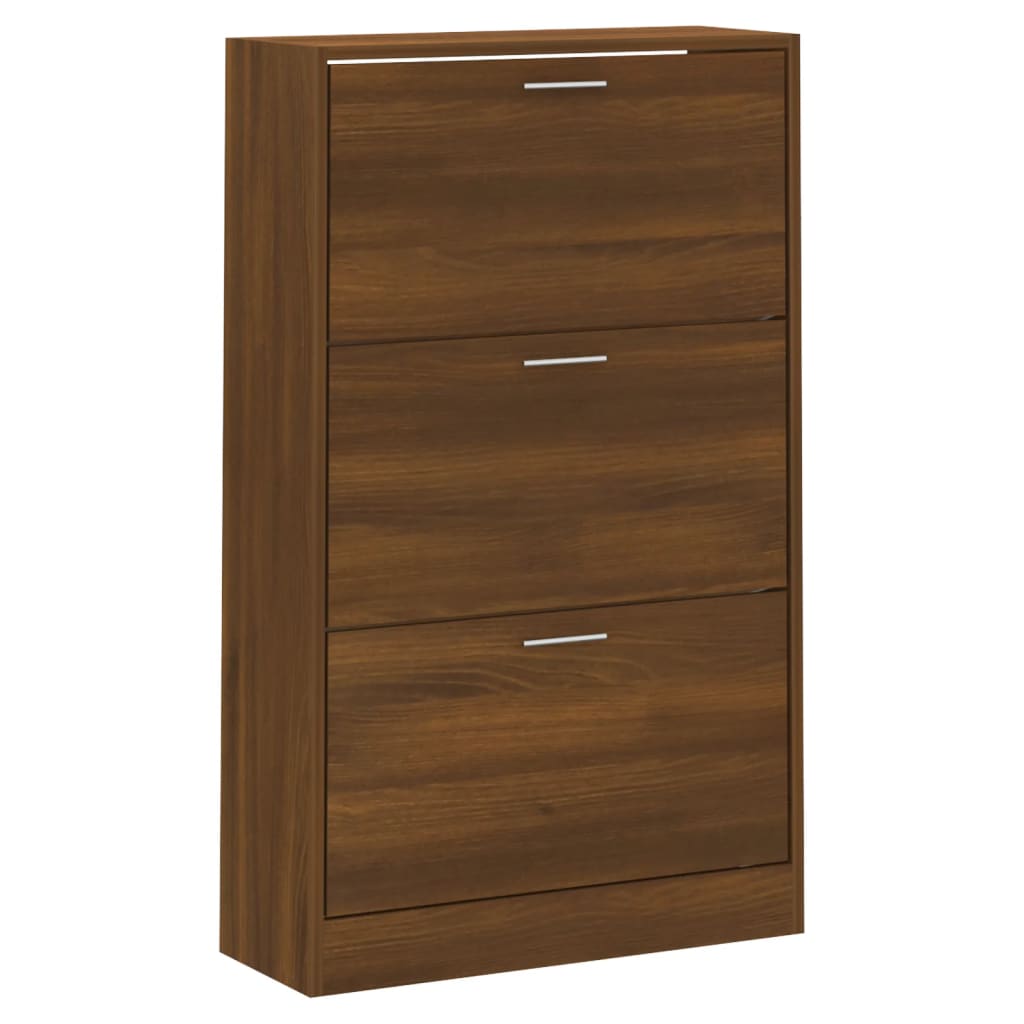 Vidaxx Schuhschrank 63x24x103 cm, fertige Holzfarbe, braune Eiche