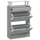 VIDAXL -Schuhschrank 63x24x104 cm Eigenschaften Holzgrau Sonoma Eiche Farbe