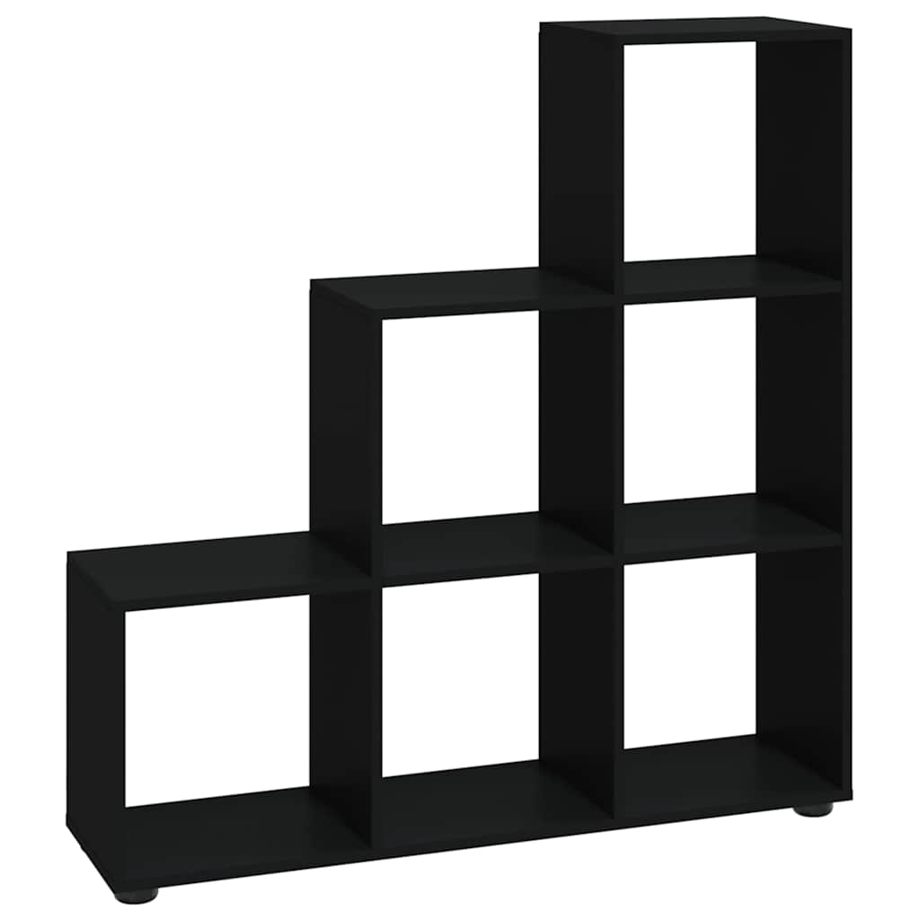 Vidaxl boekenkast trapvormig 107 cm bewerkt hout zwart
