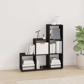 Vidaxl boekenkast trapvormig 107 cm bewerkt hout zwart