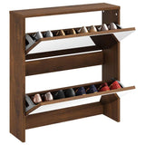 Vidaxl-Schuhschrank mit Spiegel 2-Schicht 63x17x67 cm Browniken