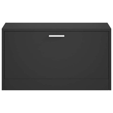 Vidaxx Schuhbank schwarz 80x24x45 cm aus Holz gefertigt