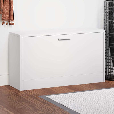 Vidaxx Schuhbank Hochglanz weiß 80x24x45 cm lackiertes Holz