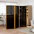 Vidaxl kamerscherm met 3 panelen 210x180 cm zwart