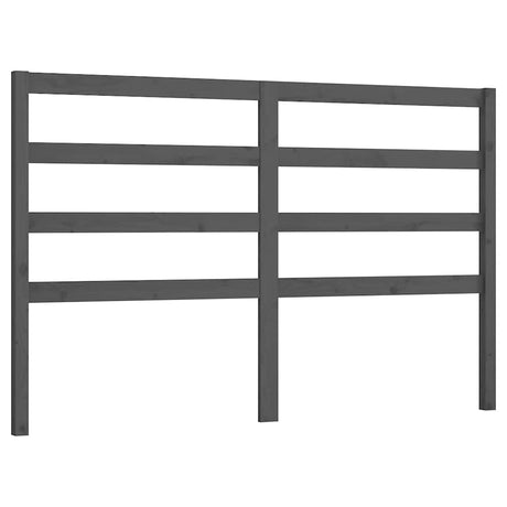 Vidaxl hoofdbord 126x4x100 cm massief grenenhout grijs