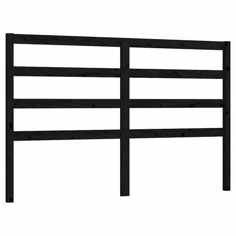 Vidaxl hoofdbord 166x4x100 cm massief grenenhout zwart