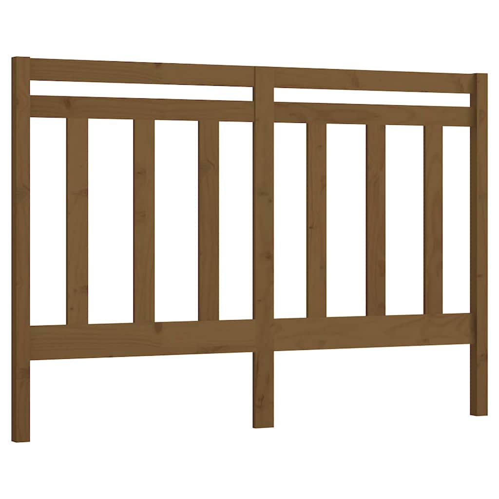 Vidaxl hoofdbord 126x4x100 cm massief grenenhout honingbruin