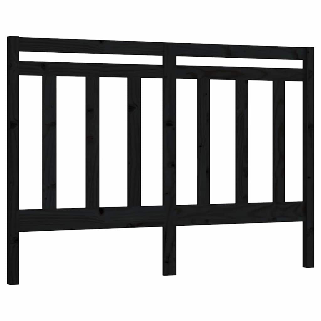 Vidaxl hoofdbord 166x4x100 cm massief grenenhout zwart