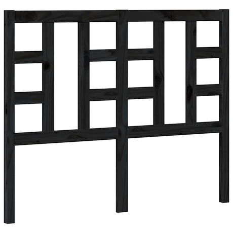 Vidaxl hoofdbord 126x4x100 cm massief grenenhout zwart