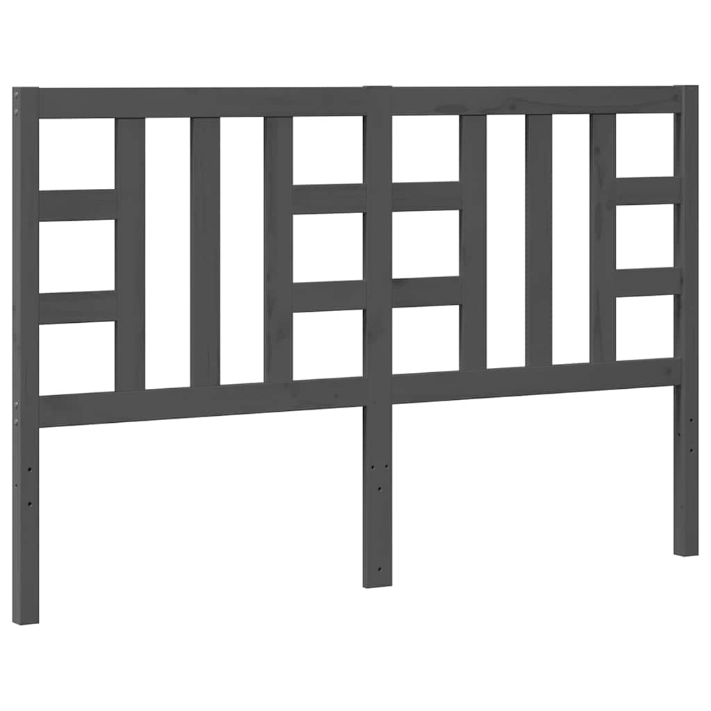 Vidaxl hoofdbord 166x4x100 cm massief grenenhout grijs