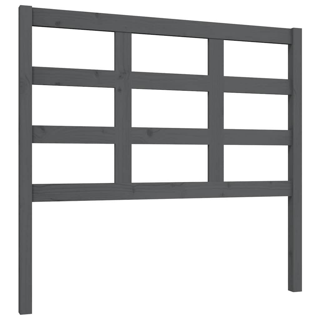Vidaxl hoofdbord 105,5x4x100 cm massief grenenhout grijs