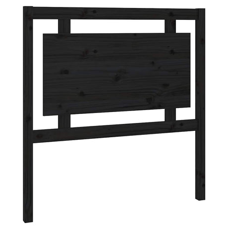 Vidaxl hoofdbord 95,5x4x100 cm massief grenenhout zwart