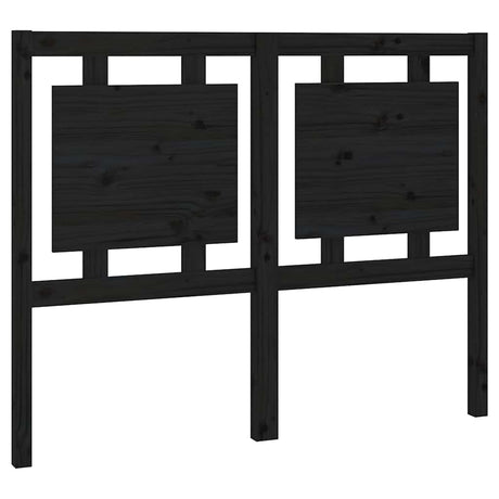 Vidaxl hoofdbord 125,5x4x100 cm massief grenenhout zwart
