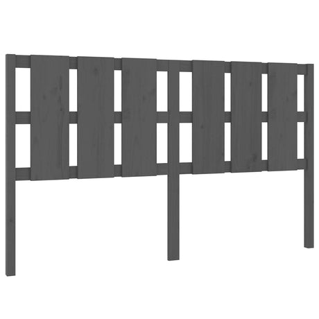 Vidaxl hoofdbord 165,5x4x100 cm massief grenenhout grijs