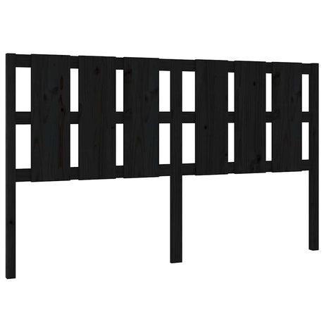 Vidaxl hoofdbord 165,5x4x100 cm massief grenenhout zwart