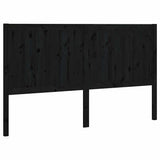 Vidaxl hoofdbord 125,5x4x100 cm massief grenenhout zwart
