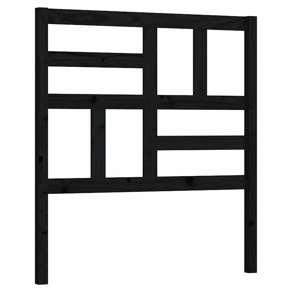 Vidaxl hoofdbord 81x4x104 cm massief grenenhout zwart