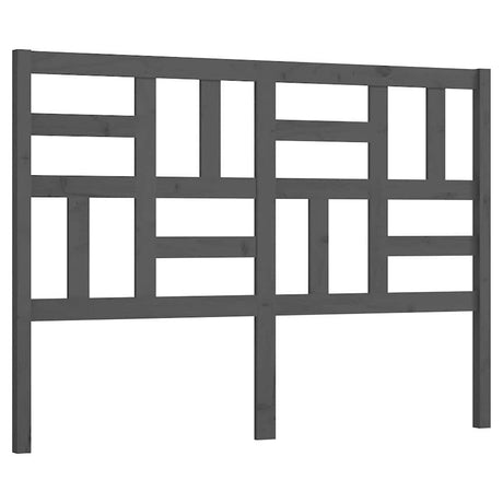 Vidaxl hoofdbord 126x4x104 cm massief grenenhout grijs