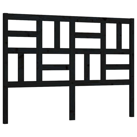 Vidaxl hoofdbord 126x4x104 cm massief grenenhout zwart