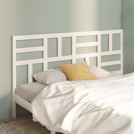 Vidaxl hoofdbord 206x4x104 cm massief grenenhout wit