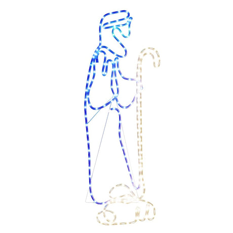 VIDAXL -Weihnachtsfiguren Shepherd und Lam mit 168 LEDs 102,5 x 35 cm