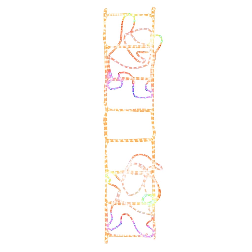 Vidaxl Weihnachten Figur Santa Claus auf Leiter falten 552 LEDs 50x200 cm