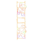 Vidaxl Weihnachten Figur Santa Claus auf Leiter falten 552 LEDs 50x200 cm