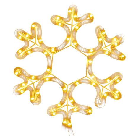 Vidaxl Weihnachten Figur Schneeflocke mit 48 warm -weiß -LEDs 27x27 cm
