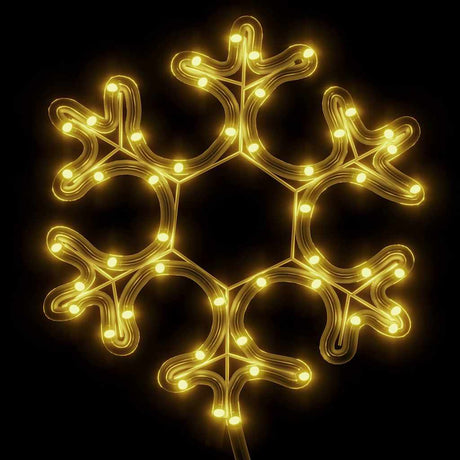 Vidaxl Weihnachten Figur Schneeflocke mit 48 warm -weiß -LEDs 27x27 cm
