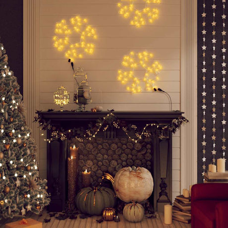 Vidaxl Weihnachten Figur Schneeflocke mit 48 warm -weiß -LEDs 27x27 cm