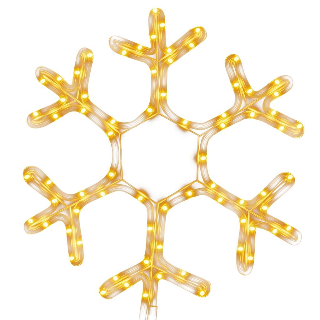 Vidaxx Weihnachtsfigur Schneeflocke mit 72 warmweißen LEDs 38x37 cm
