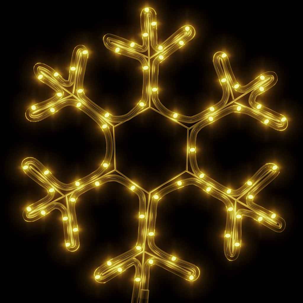 Vidaxx Weihnachtsfigur Schneeflocke mit 72 warmweißen LEDs 38x37 cm