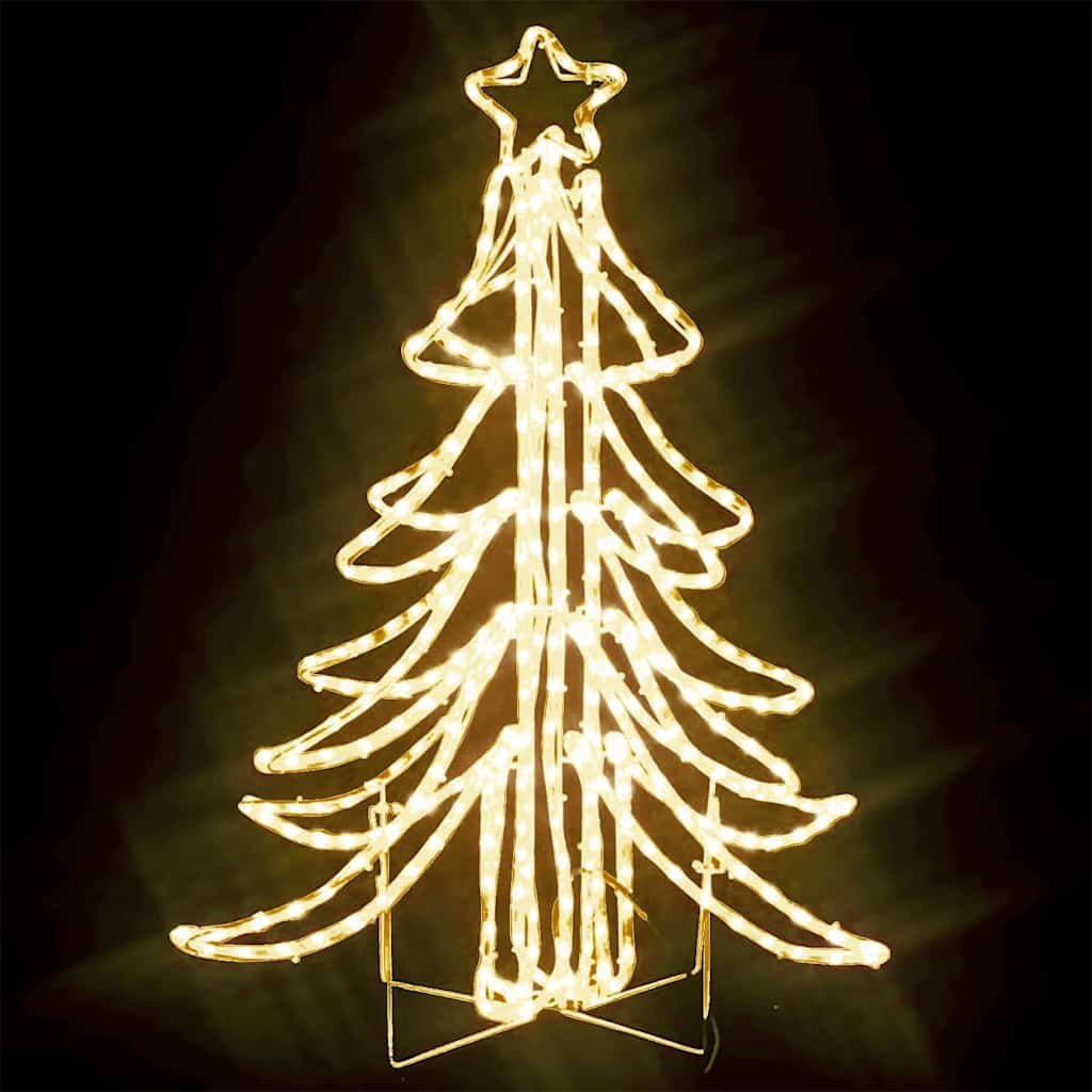 VIDAXL Weihnachtsfigur Weihnachtsbaum mit warmen weißen LEDs 87x87x93 cm