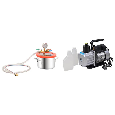 VidaXL Vakuumkammer mit 2-stufiger Pumpe 3,7 l
