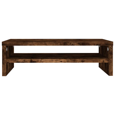 Vidaxl monitorstandaard 42x24x13 cm bewerkt hout gerookt eikenkleurig