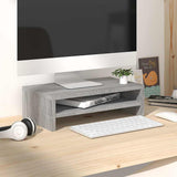 Vidaxl monitorstandaard 42x24x13 cm bewerkt hout grijs sonoma eiken