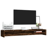 Vidaxl Monitor Standard 100x24x13 cm verarbeiteter Holzgeräuchchen -Eiche gefärbt