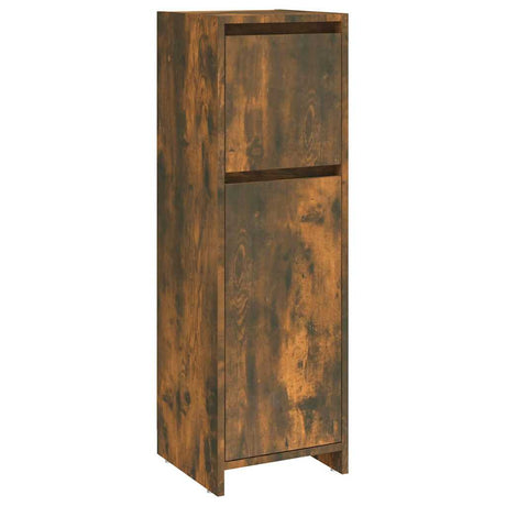 Vidaxl badkamerkast 30x30x95 cm bewerkt hout gerookt eikenkleurig
