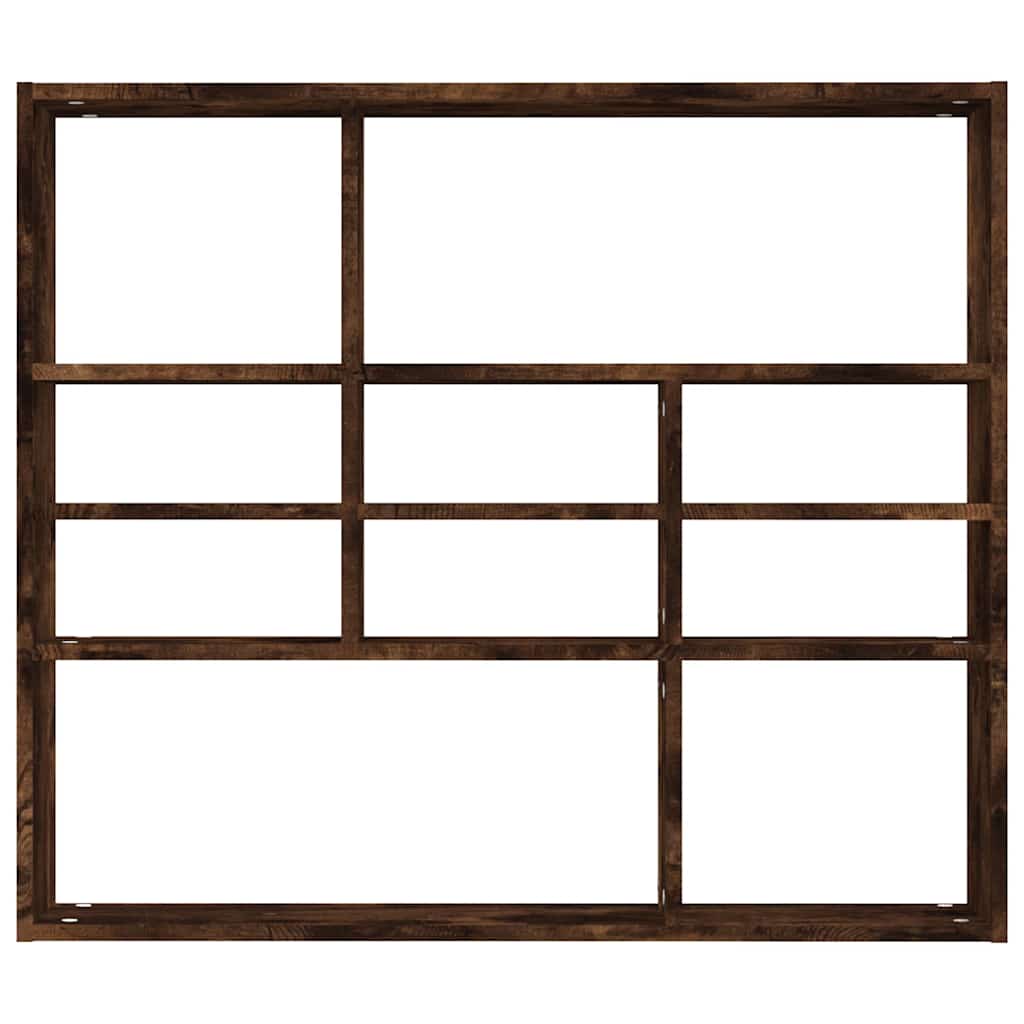 Vidaxl wandschap 90x16x78 cm bewerkt hout gerookt eikenkleurig