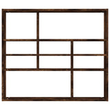 Vidaxl wandschap 90x16x78 cm bewerkt hout gerookt eikenkleurig