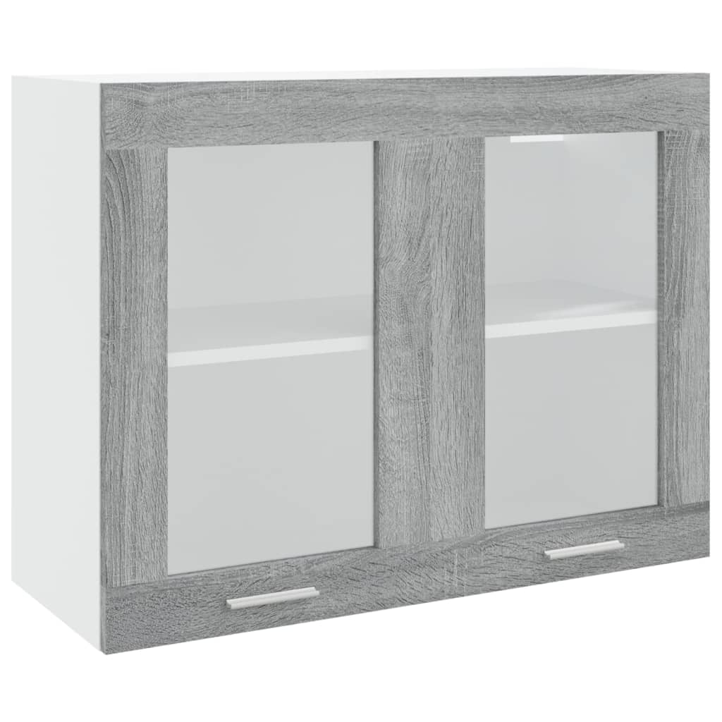 Vidaxl bovenkast lyon 80x31x60 cm bewerkt hout grijs sonoma eikenkleurig