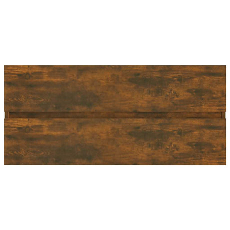 Vidaxl wastafelkast 100x38,5x45 cm bewerkt hout gerookt eikenkleurig