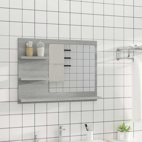 Vidaxl badkamerspiegel 60x10,5x45 cm bewerkt hout grijs sonoma eiken