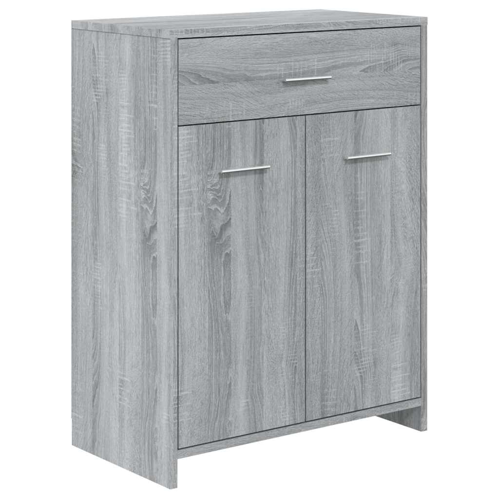 Vidaxl badkamerkast 60x33x80 cm bewerkt hout grijs sonoma eikenkleurig