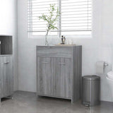 Vidaxl badkamerkast 60x33x80 cm bewerkt hout grijs sonoma eikenkleurig