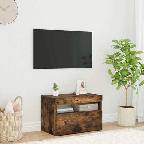 Vidaxl tv-meubel met led-verlichting 60x35x40 cm gerookt eikenkleurig