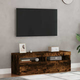 Vidaxl tv-meubels 2 st met led-verlichting 60x35x40 cm gerookt eiken