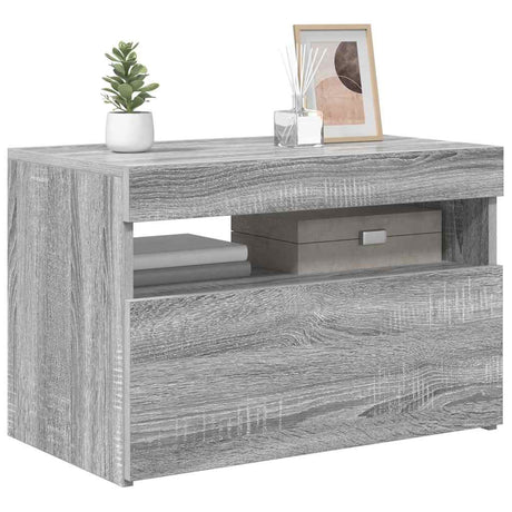 Vidaxl tv-meubel met led-verlichting 60x35x40 cm grijs sonoma eiken