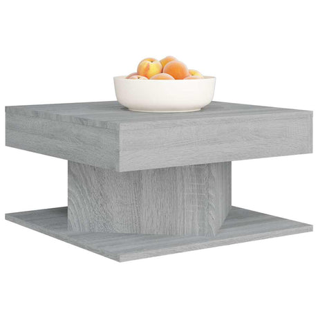 Vidaxl salontafel 57x57x30 cm bewerkt hout grijs sonoma eikenkleurig