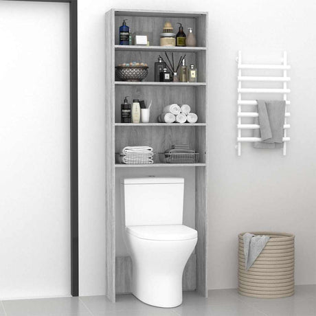 Vidaxl Waschmaschinenschrank 64x24x190 cm graue Sonoma Eichefarbe